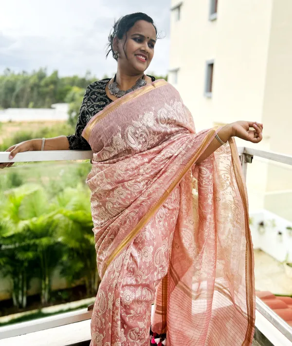 Captivating_Pure_Kota_Linen_Embroidery_Saree_Peach