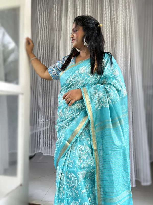 Tranquil_Pure_Kota_Linen_Embroidery_Saree_Green