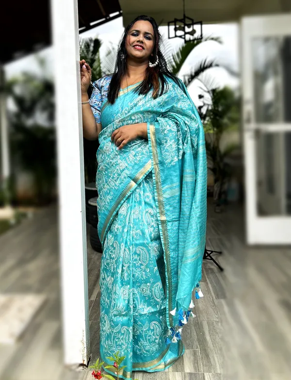 Tranquil_Pure_Kota_Linen_Embroidery_Saree_Green