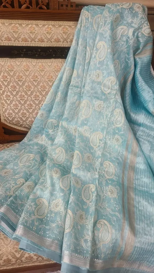Adorable_Pure_Kota_Linen_Embroidery_Saree_Blue