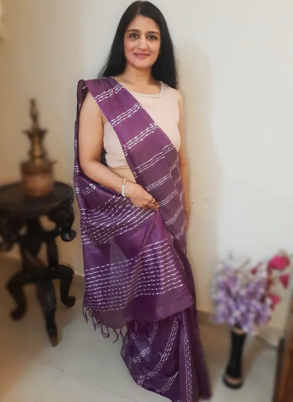 Bansbara_Tussar_Silk_Kantha_Handloom_Saree_Lily_Purple