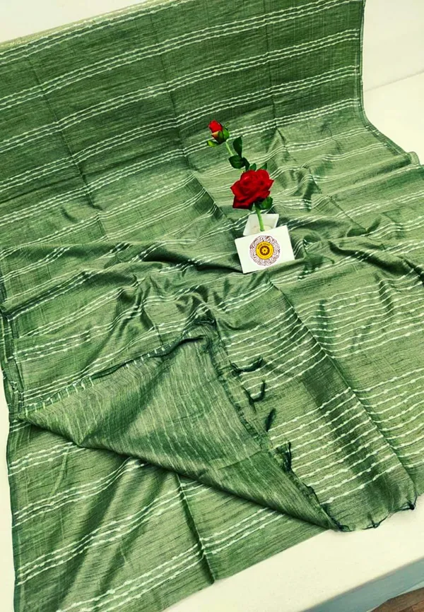 Bansbara_Tussar_Silk_Kantha_Handloom_Saree_Amulet_Green