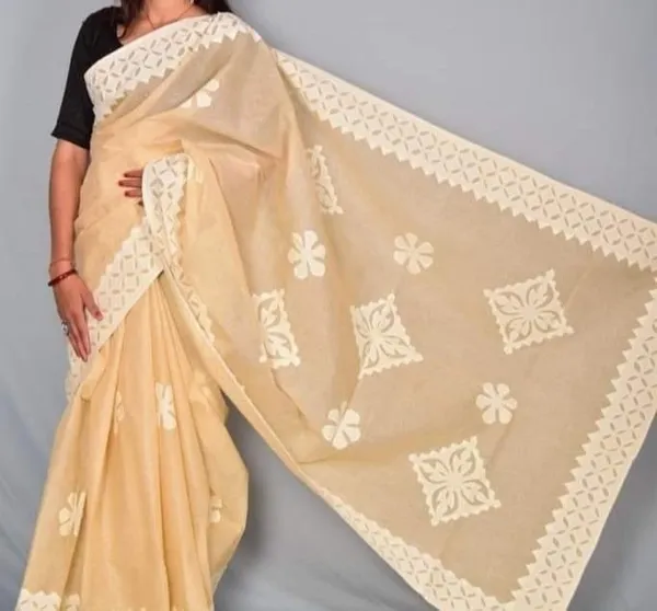Crayola_Organdy_Cotton_Saree_Applique_Work_Cream