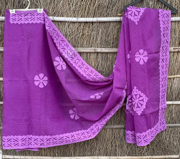 Lilac_Organdy_Cotton_Saree_Applique_Work_Violet