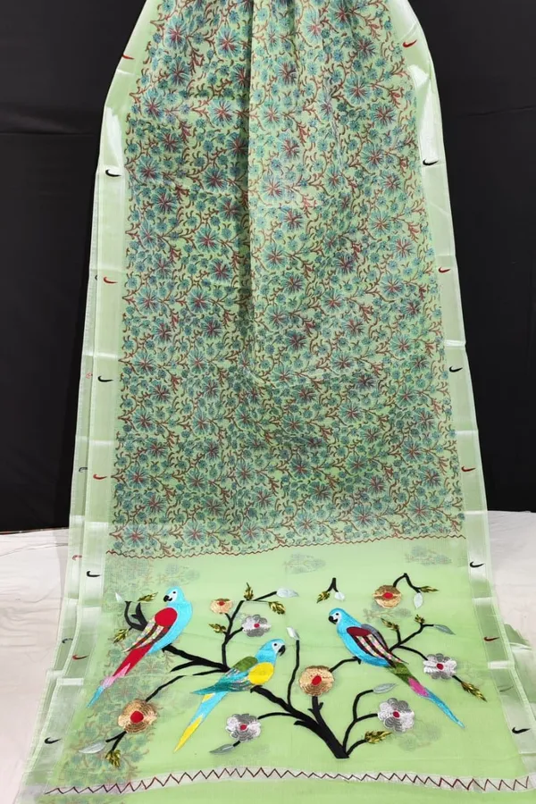 Kota_Doria_Paithani_Embroidery_Designer_Saree_Medium_Green