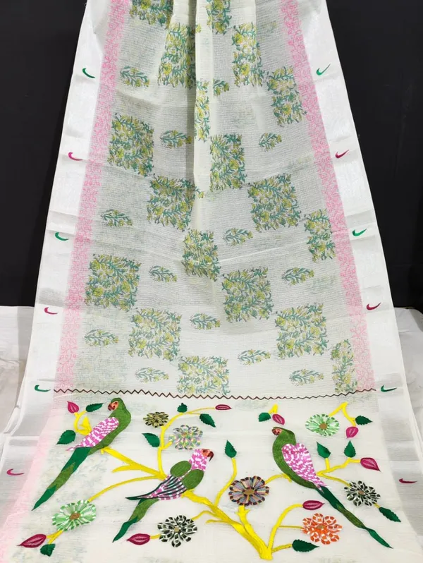 Kota_Doria_Paithani_Embroidery_Designer_Saree_Gray