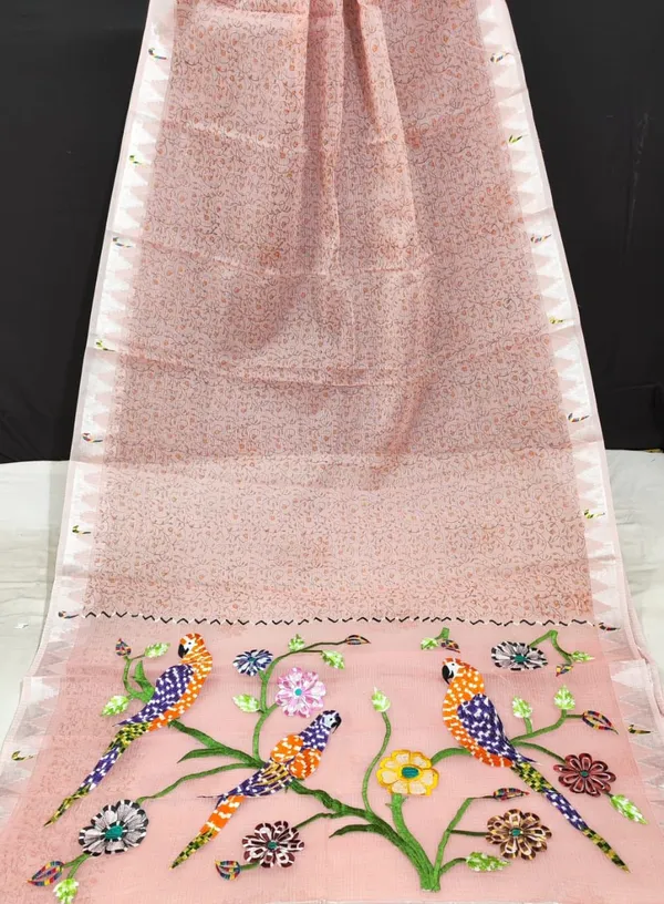 Kota_Doria_Paithani_Embroidery_Designer_Saree_Baby_Pink
