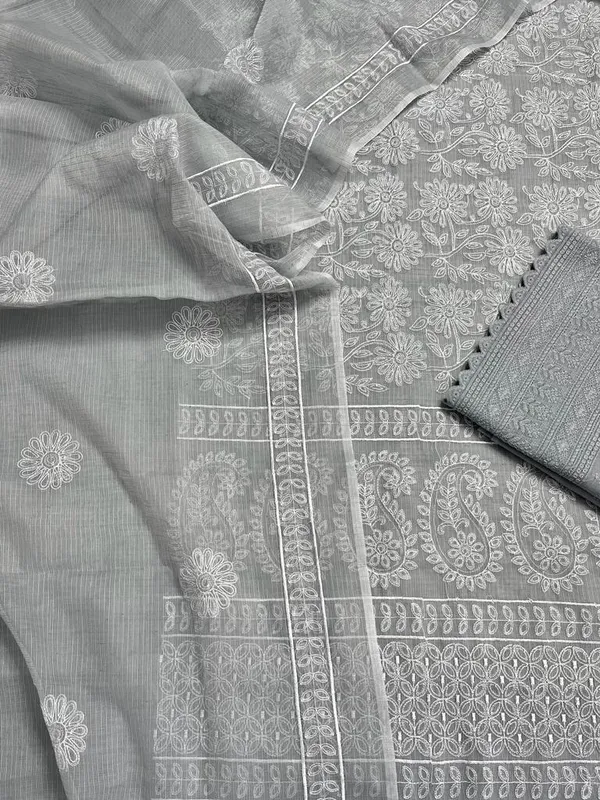 Embroidered_Kota_Doria_Suit_Gray_(Top+Dupatta+Bottom)