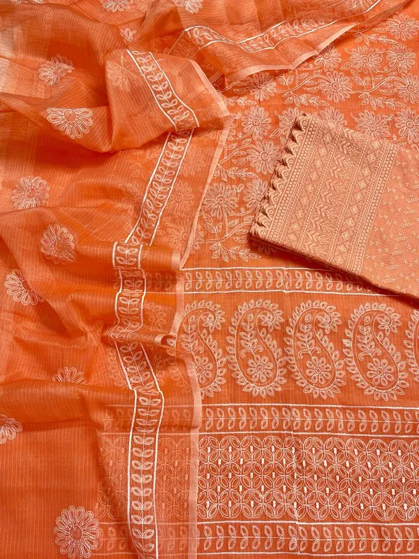 Embroidered_Kota_Doria_Suit_Orange_(Top+Dupatta+Bottom)