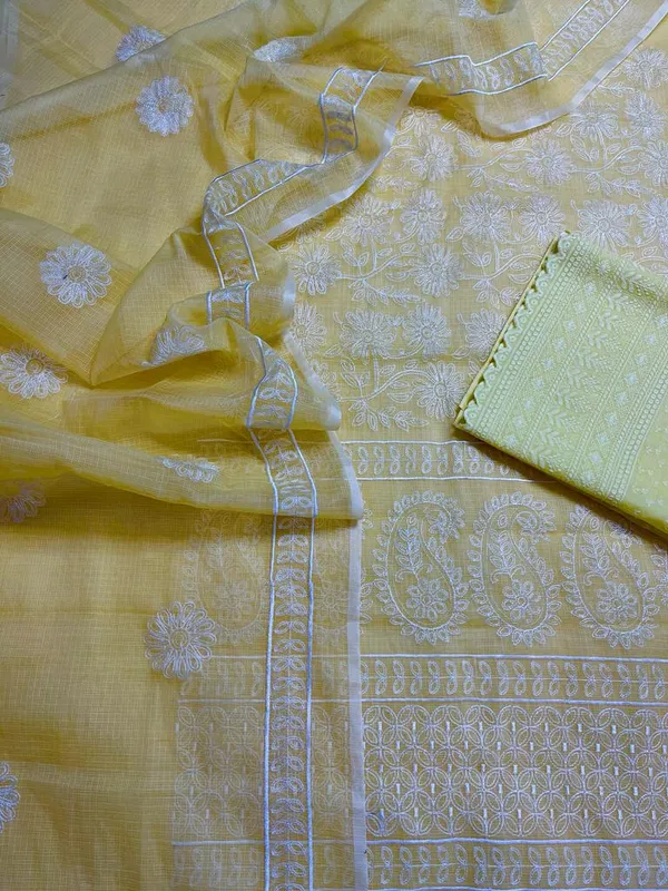 Embroidered_Kota_Doria_Suit_Yellow_(Top+Dupatta+Bottom)