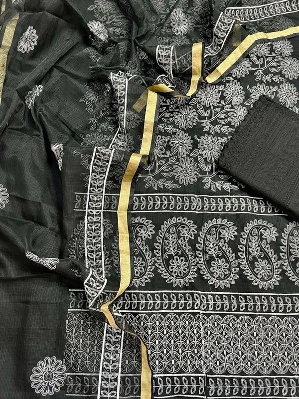 Embroidered_Kota_Doria_Suit_Eerie_Black_(Top+Dupatta+Bottom)