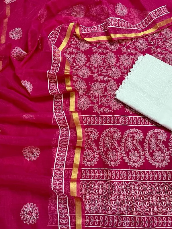 Embroidered_Kota_Doria_Suit_Pink_(Top+Dupatta+Bottom)