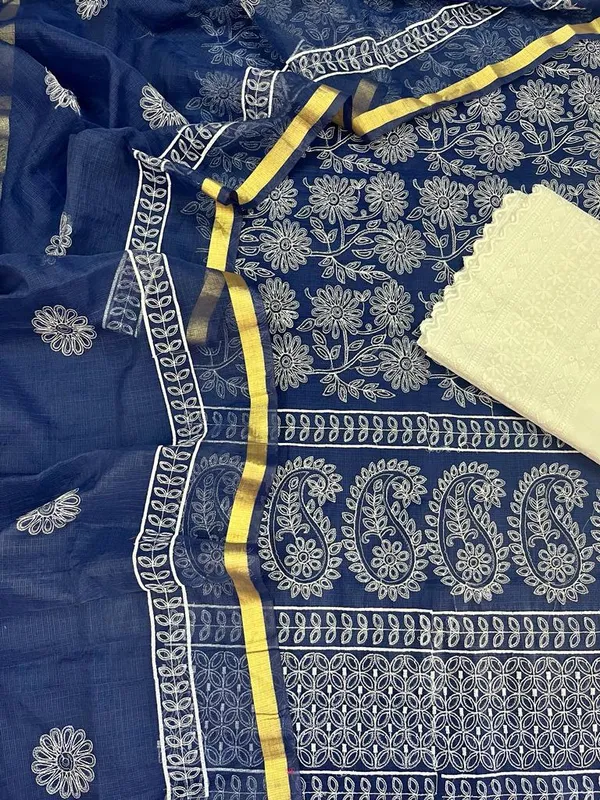 Embroidered_Kota_Doria_Suit_Cadet_Blue_(Top+Dupatta+Bottom)