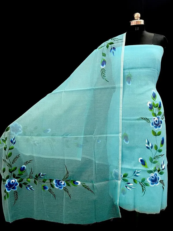 Handpainted_Kota_Doria_Suit_Sky_Blue_(Top+Dupatta+Bottom)