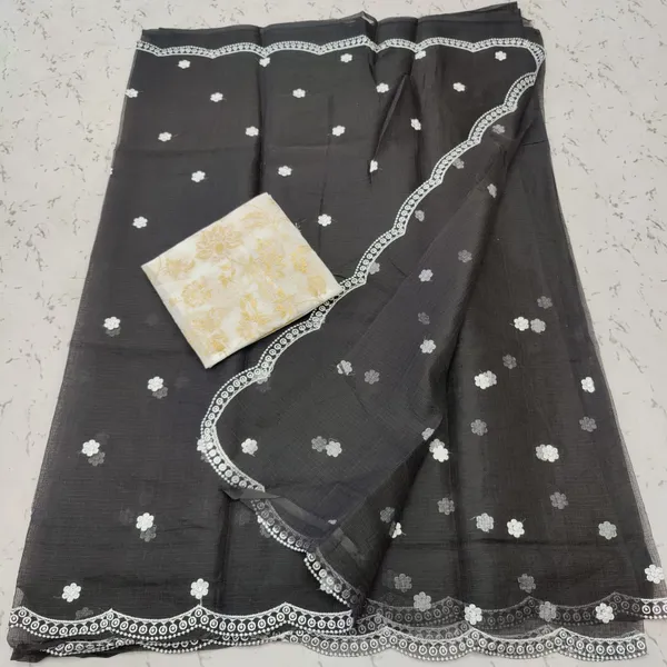 Kota_Doria_Sarees_Embroidery_Work_Arsenic_Gray