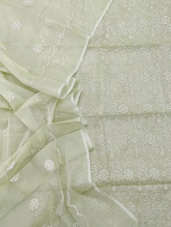 Embroidered_Modern_Kota_Doria_Suit_Green_(Top+Dupatta+Bottom)