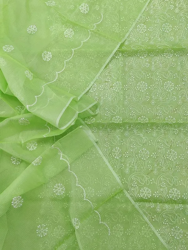 Embroidered_Bright_Kota_Doria_Suit_Green_(Top+Dupatta+Bottom)