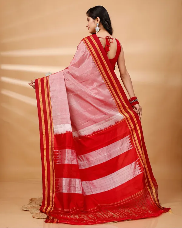 Brilliant_Ilkal_Handloom_Cotton_Silk_Saree_Rose_Pink