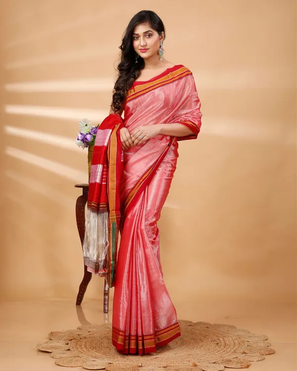 Idyllic_Ilkal_Handloom_Cotton_Silk_Saree_Coral_Pink