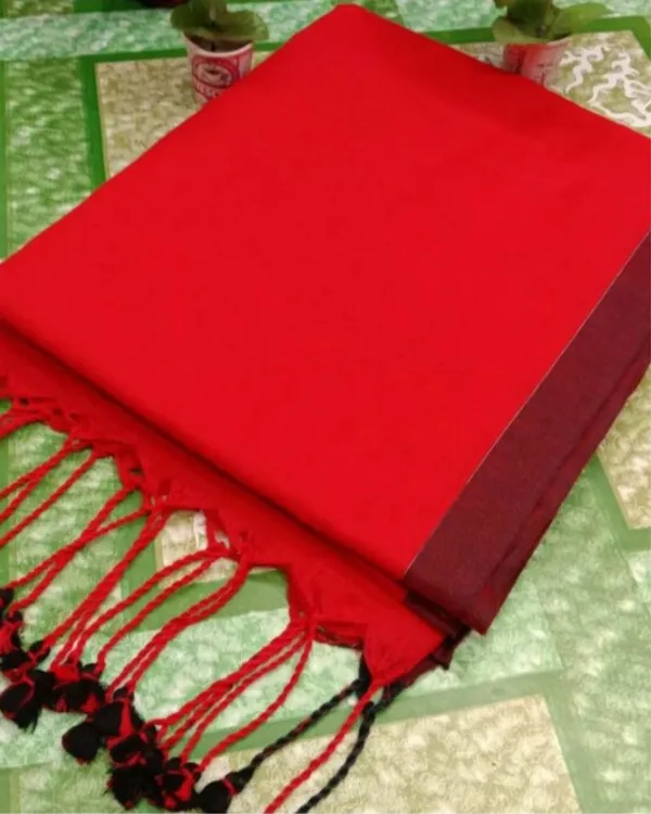 Delightful_Pure_Handloom_Mul_Cotton_Red_Saree