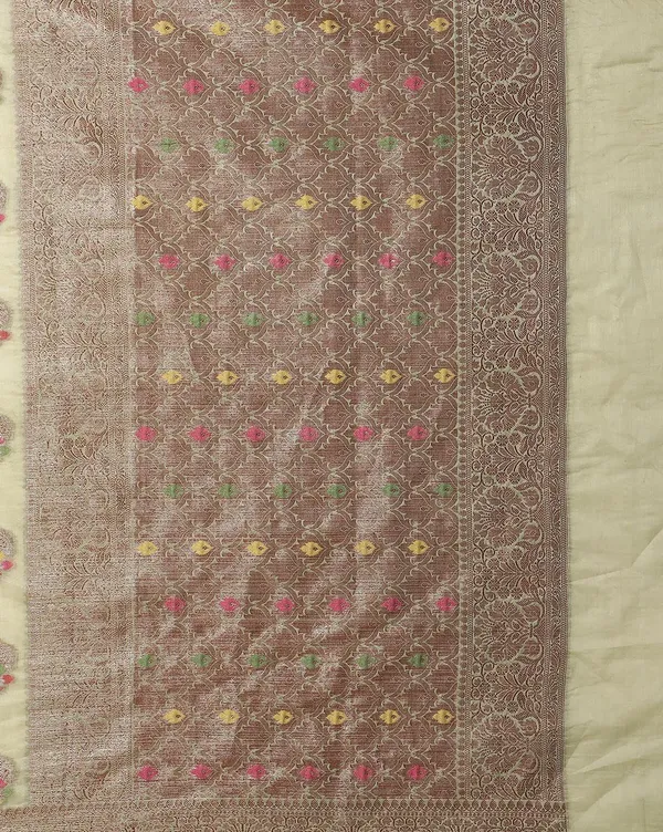 Silkmark_Certified_Banarasi_Muga_Tussar_Tusk_Green_Saree
