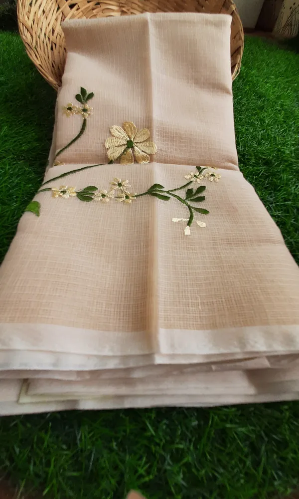 Vanilla_Yellow_Pure_Kota_Doria_Saree_Embroidered