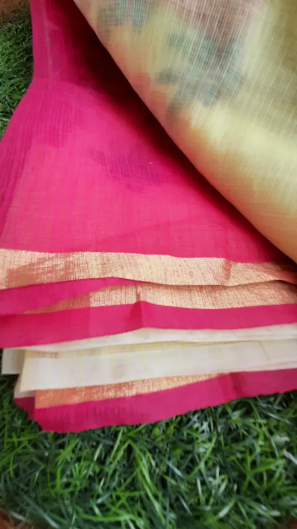 French_Beige_Pure_Kota_Doria_Saree_Embroidered