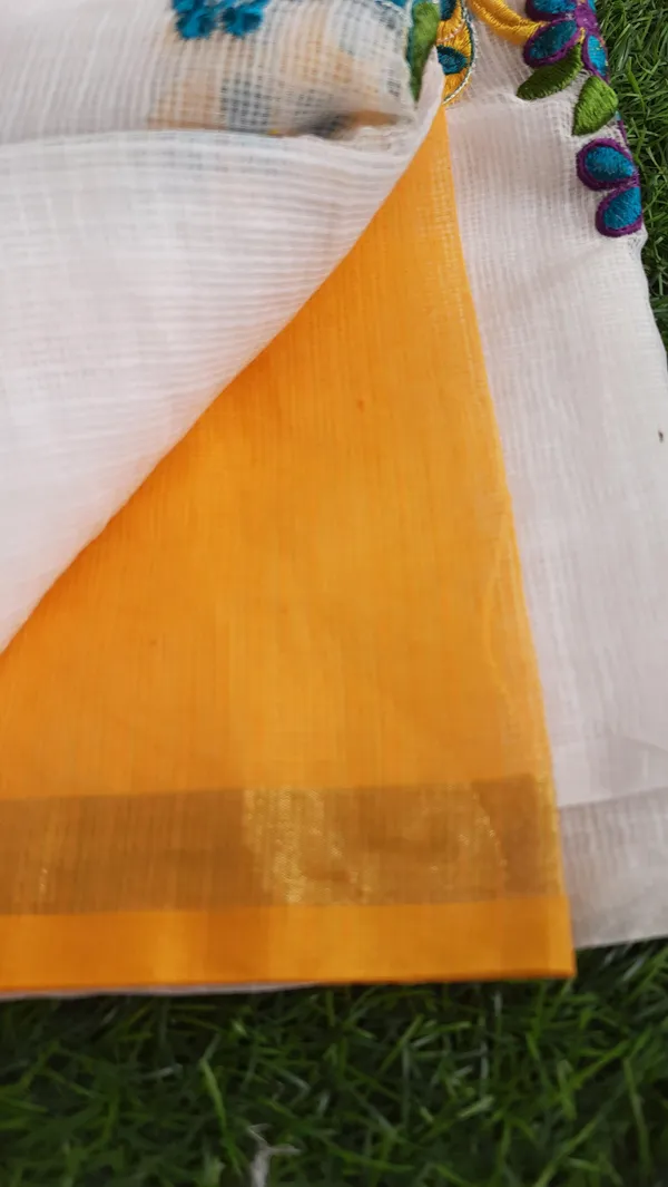 Vibrant_White_Pure_Kota_Doria_Saree_Embroidered