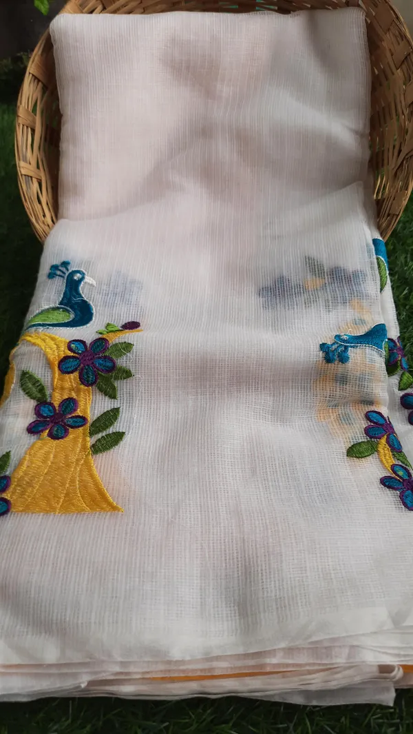 Vibrant_White_Pure_Kota_Doria_Saree_Embroidered