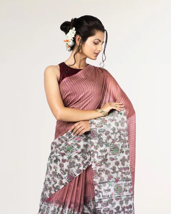 Half_Dye_Half_Print_Kota_Silk_Saree_Charm_Pink
