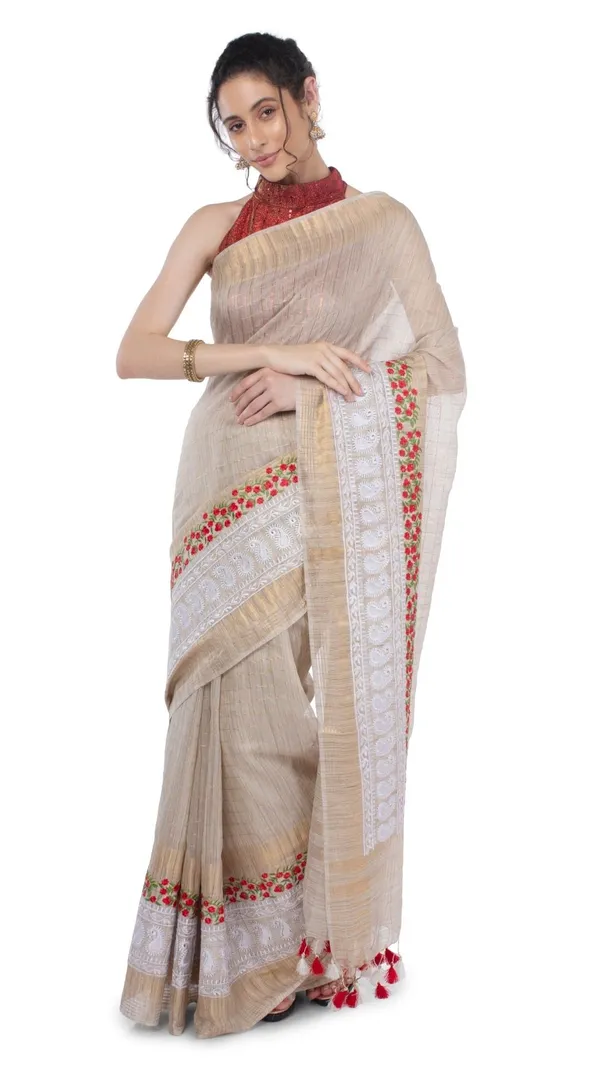 Embroidered_Bansbara_Tussar_Silk_Saree_Pale_Silver