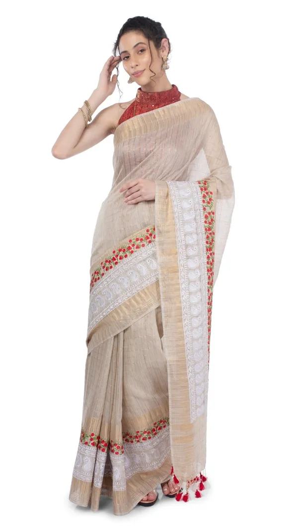 Embroidered_Bansbara_Tussar_Silk_Saree_Pale_Silver