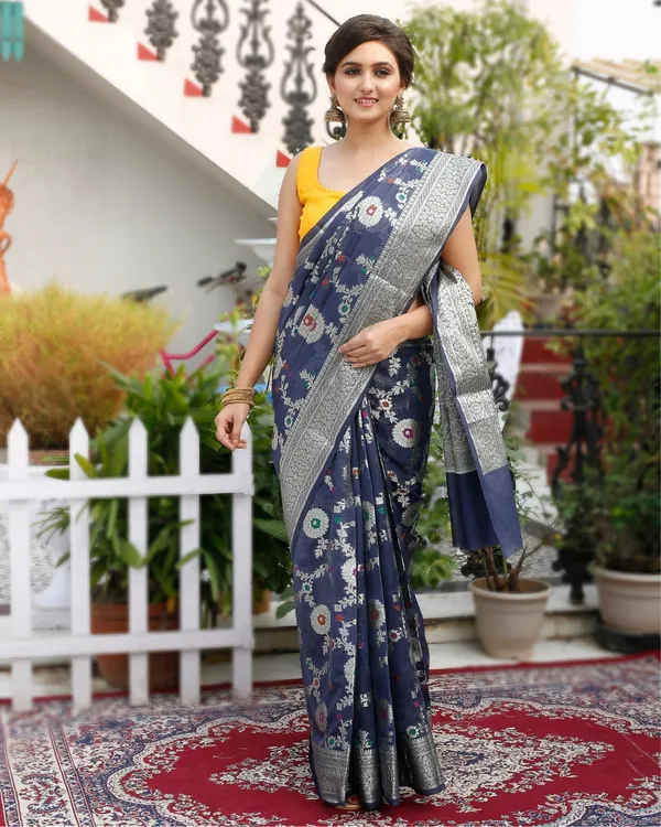 Kota_Banarasi_Silk_Saree_Violet_Handcrafted