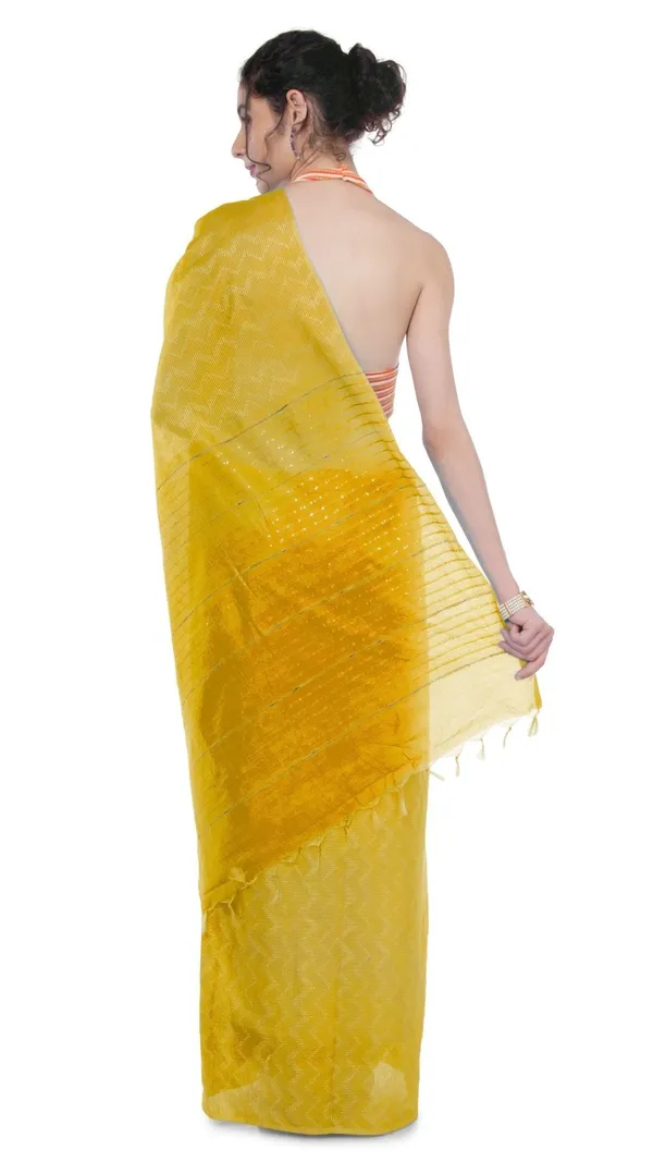 Kota_Silk_Yellow_Saree_Sequence_Pallu_&_Zig-Zag_Design