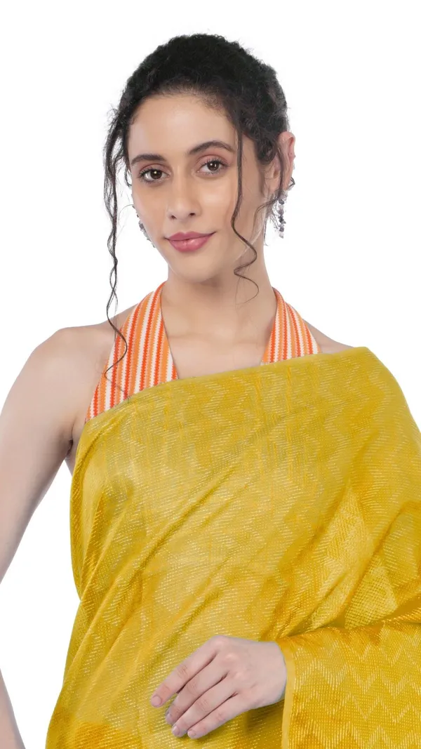 Kota_Silk_Yellow_Saree_Sequence_Pallu_&_Zig-Zag_Design
