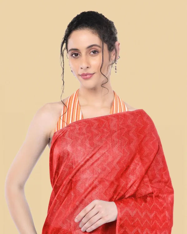 Kota_Silk_Red_Saree_Sequence_Pallu_&_Zig-Zag_Design