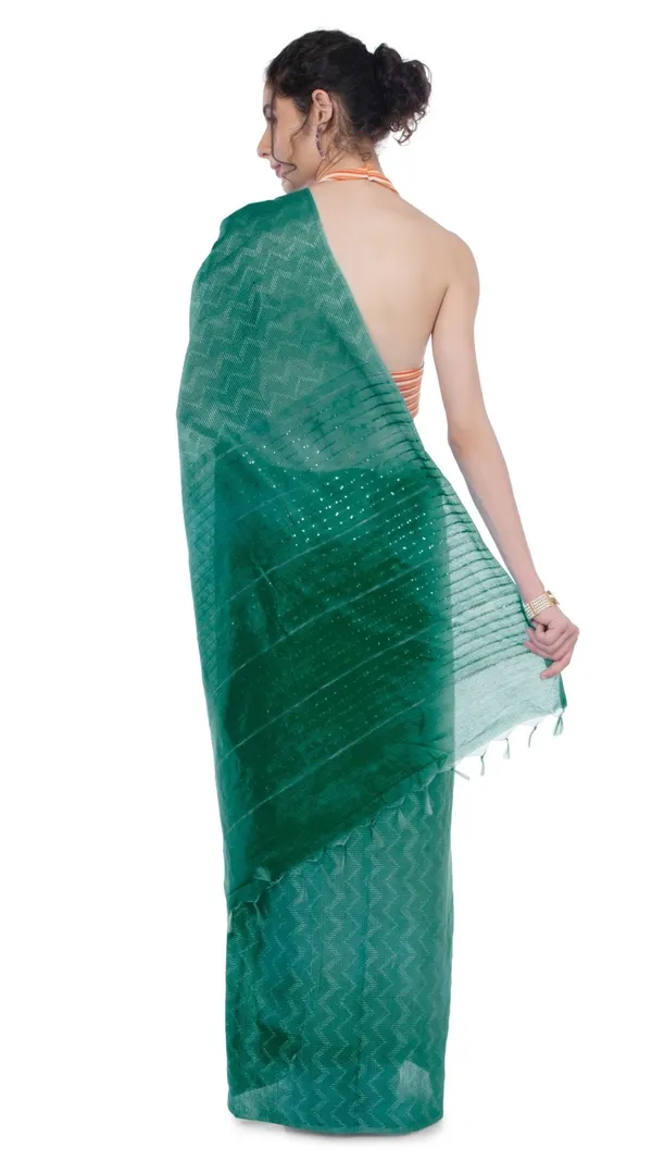 Kota_Silk_Green_Saree_Sequence_Pallu_&_Zig-Zag_Design