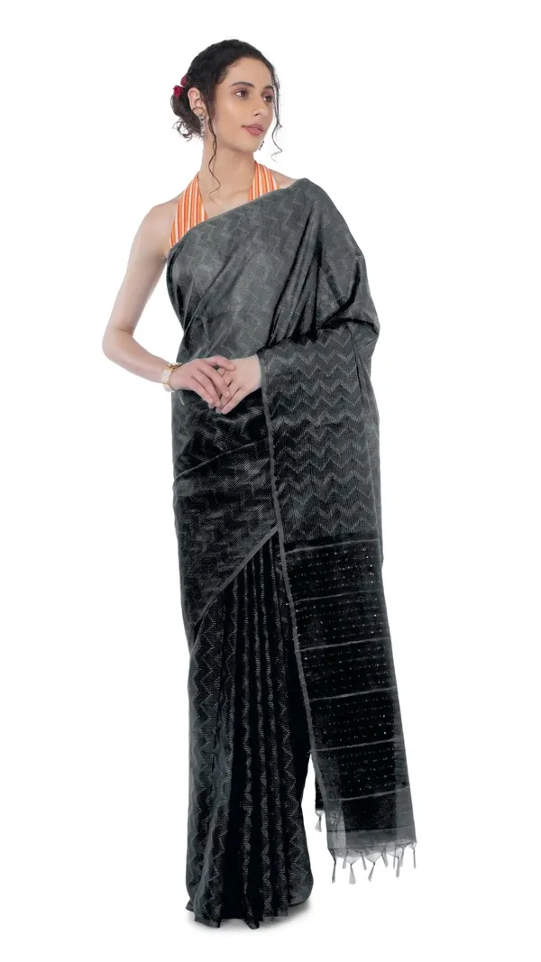 Kota_Silk_Black_Saree_Sequence_Pallu_&_Zig-Zag_Design