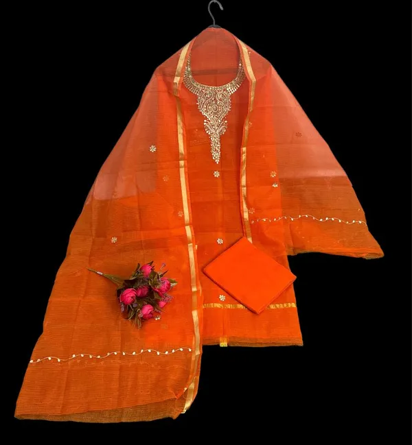 Glimmering_Kota_Doria_Gota_Patti_Bright_Orange_Suit