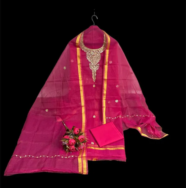 Glimmering_Kota_Doria_Gota_Patti_Rose_Red_Suit