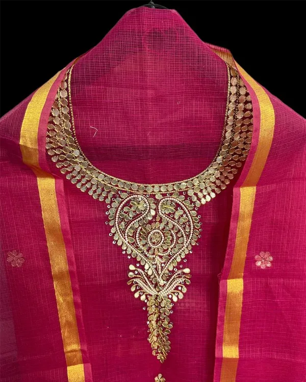 Glimmering_Kota_Doria_Gota_Patti_Rose_Red_Suit