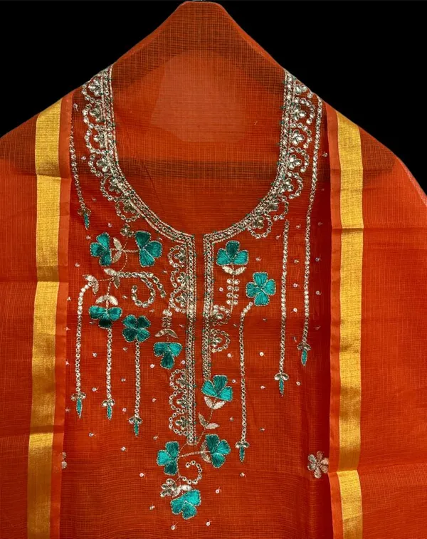 Glimmering_Kota_Doria_Gota_Patti_Orange_Suit