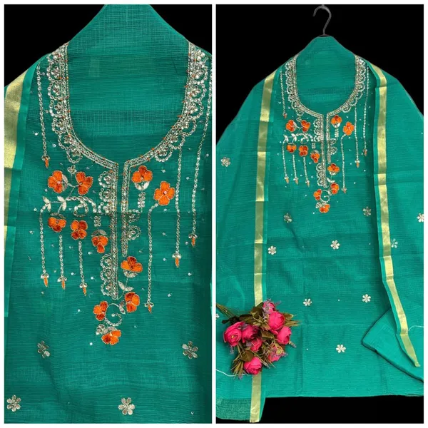 Glimmering_Kota_Doria_Gota_Patti_Green_Suit