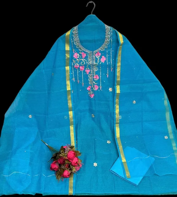 Glimmering_Kota_Doria_Gota_Patti_Blue_Suit