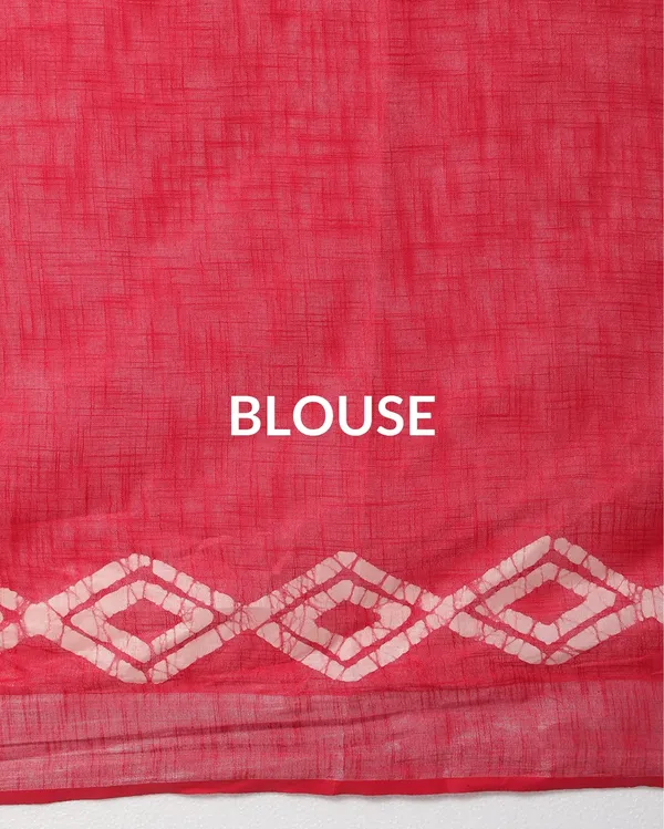 Crimson_Slub_Linen_Saree_Wax_Batik_Hand_Dyed_Rubine_Red
