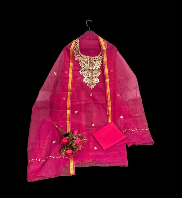 Glimmering_Kota_Doria_Gota_Patti_Pink_Suit