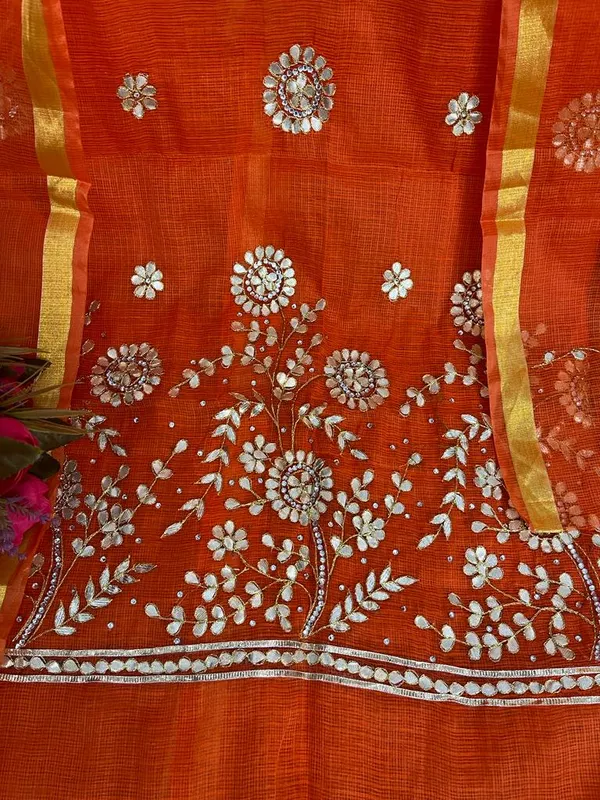 Glimmering_Kota_Doria_Gota_Patti_Orange_Suit