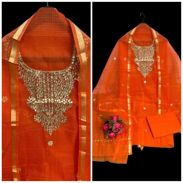 Glimmering_Kota_Doria_Gota_Patti_Orange_Suit