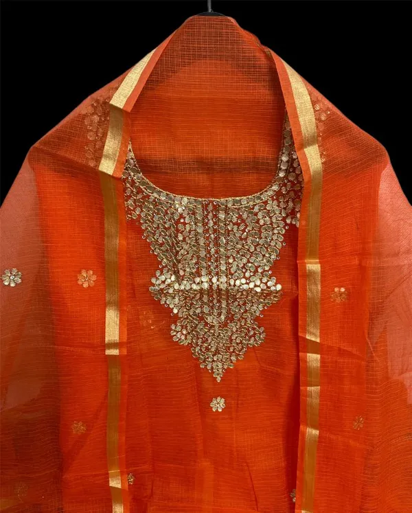Glimmering_Kota_Doria_Gota_Patti_Orange_Suit