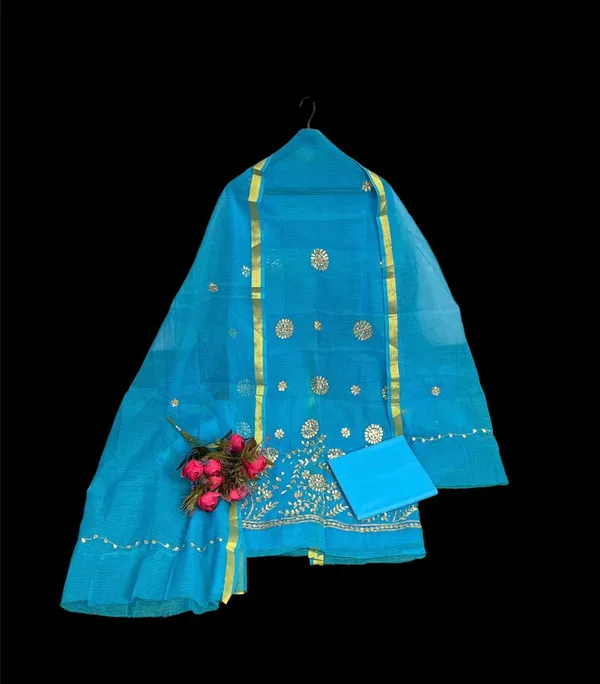 Glimmering_Kota_Doria_Gota_Patti_Blue_Suit